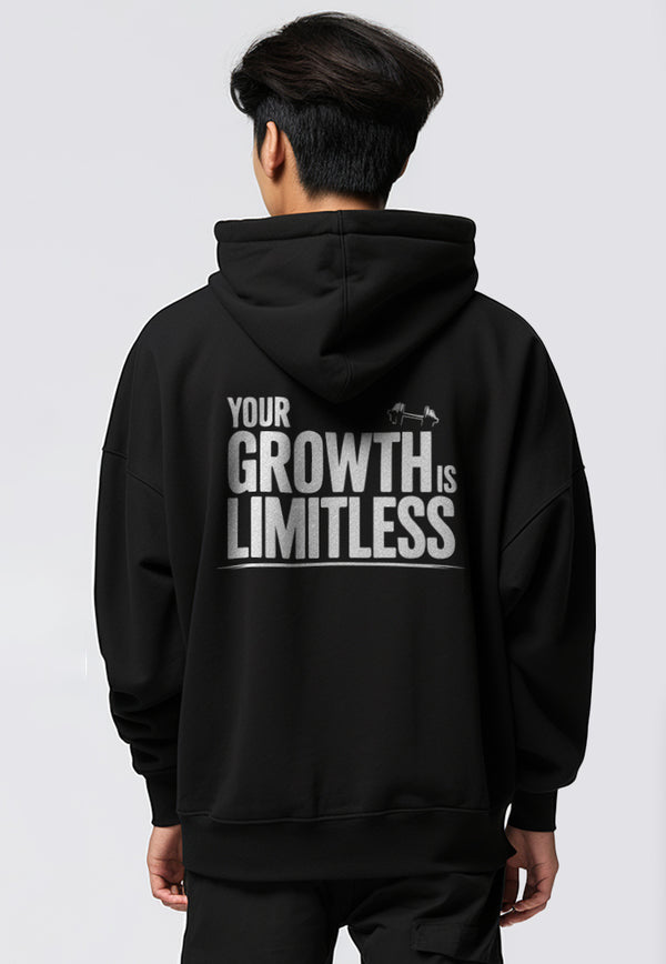 MOB15 Hoodie Oversize ScubaLux "your growth is limitless" hitam