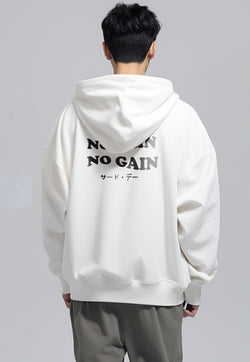MOB20 Hoodie Oversize Scubalux "no pain no gain" putih
