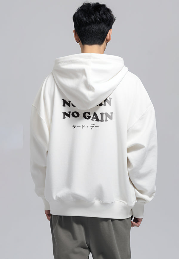 MOB20 Hoodie Oversize Scubalux "no pain no gain" putih