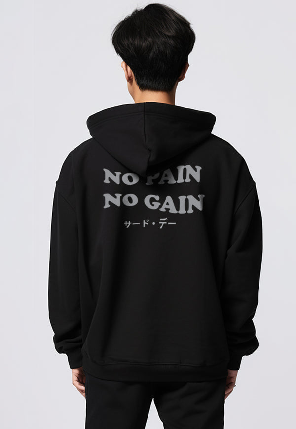 MOB21 Hoodie Oversize Scubalux "no pain no gain" hitam