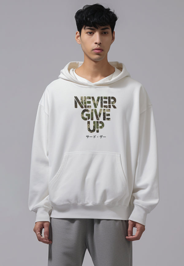 MOB22 Hoodie Scubalux "never give up camo" putih