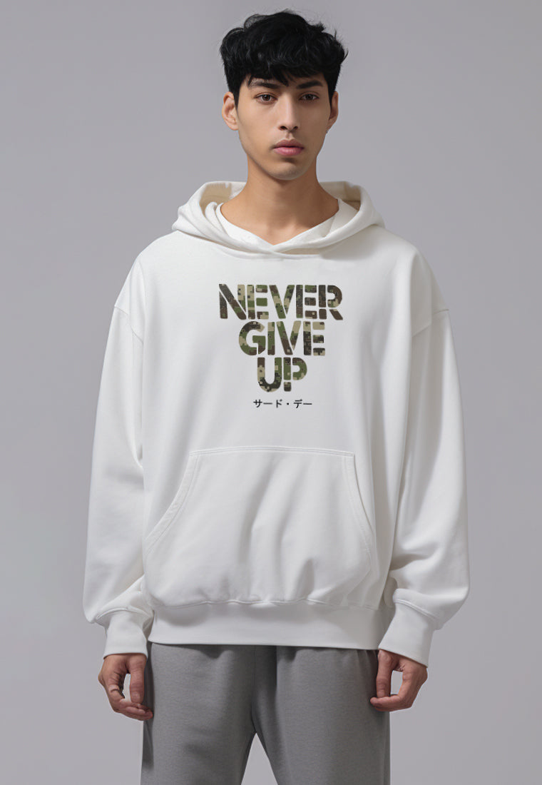 MOB22 Hoodie Scubalux "never give up camo" putih
