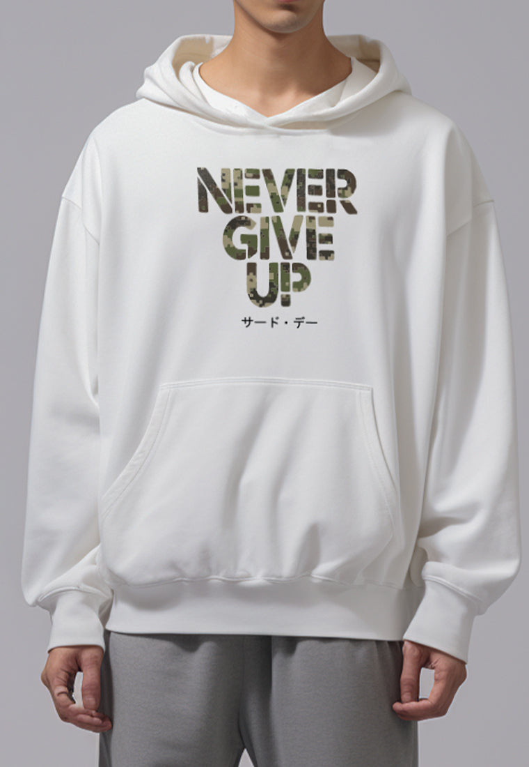 MOB22 Hoodie Scubalux "never give up camo" putih