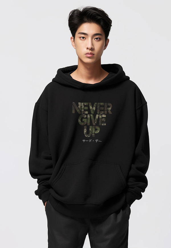 MOB23 Hoodie Oversize Scubalux "never give up camo" hitam