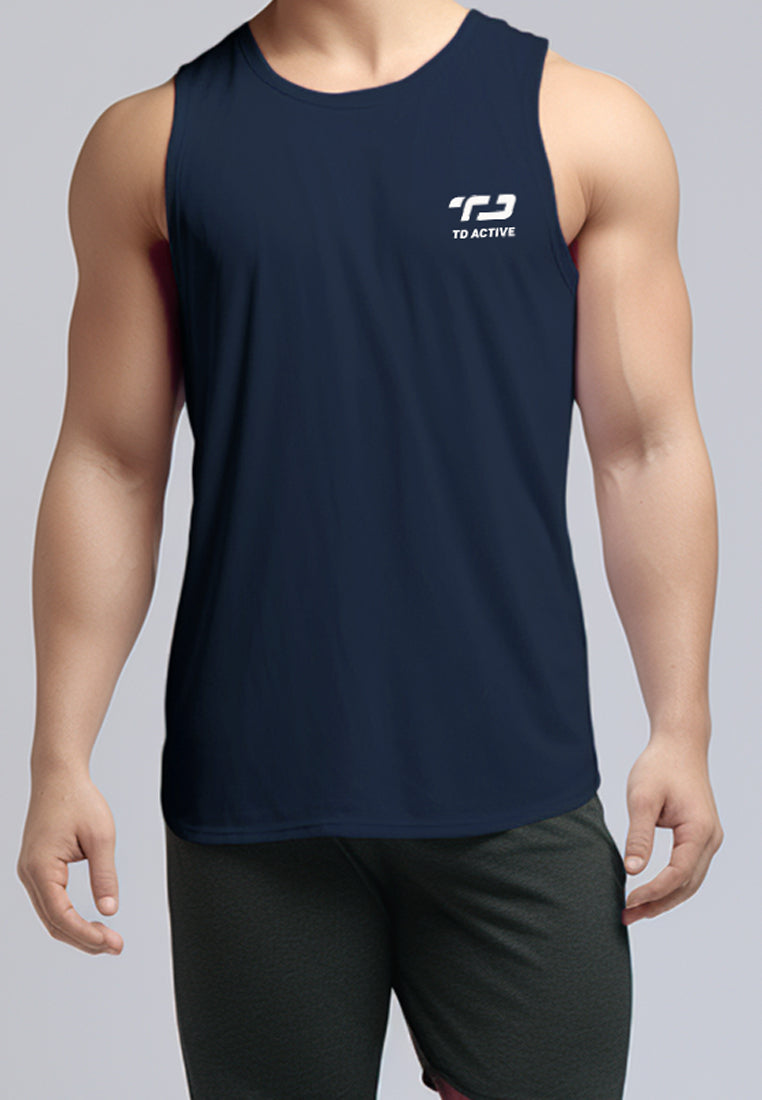 Td Active MS104 dakir back zigzag sv running tanktop jersey navy