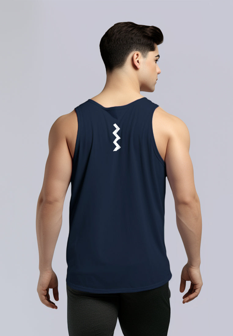 Td Active MS104 dakir back zigzag sv running tanktop jersey navy