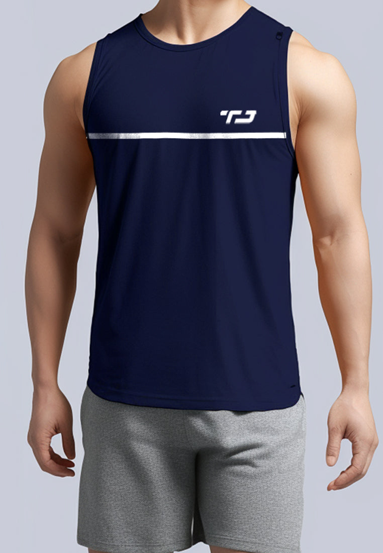 Td Active MS152 Dakir Slanted-Td Sv Running Tanktop Jersey Navy