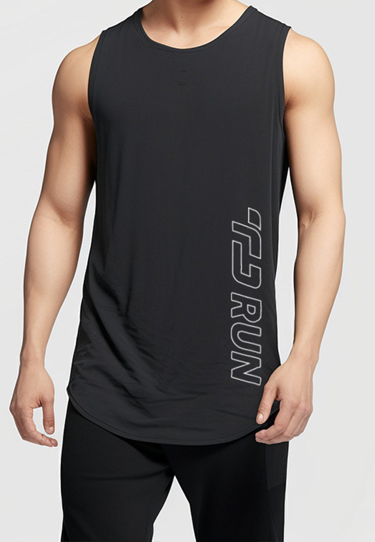 Td Active MS176 sleeveless kutung running jersey TD Run Outline hitam