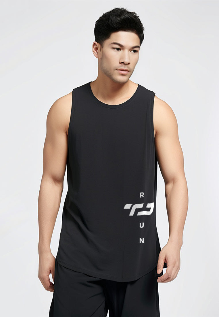 Td Active MS178 sleeveless kutung running jersey TD Run Belly hitam