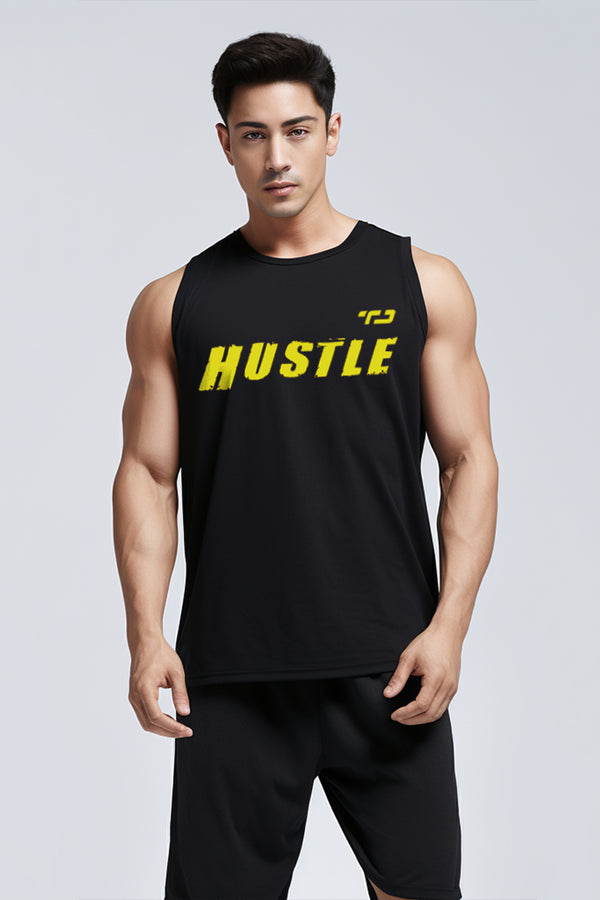 TD Active MS183 kaos gym tank top kutang singlet HUSTLE hitam