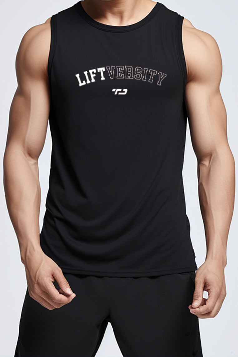 TD Active MS184 kaos gym tank top kutang singlet LIFTVERSITY hitam