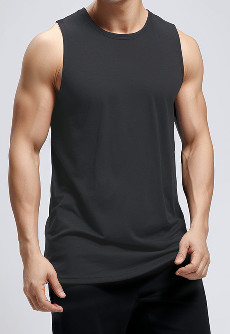 Td Active MS186 Sleeveless Kutung Running Jersey Polos Abu tua