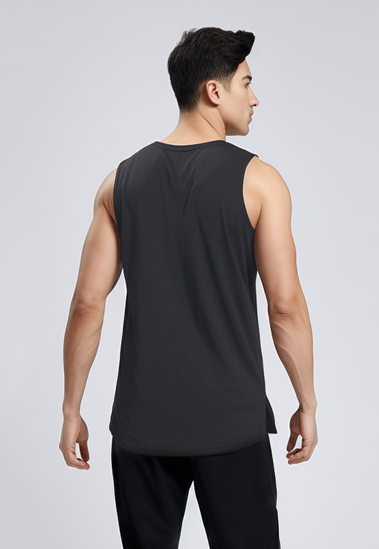 Td Active MS186 Sleeveless Kutung Running Jersey Polos Abu tua