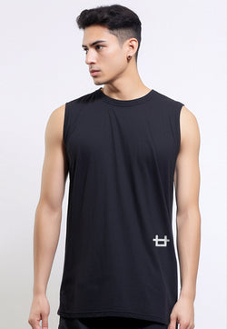 MTT15 Kaos Kutung Pria Casual SVN "Icon Logo Liver" hitam