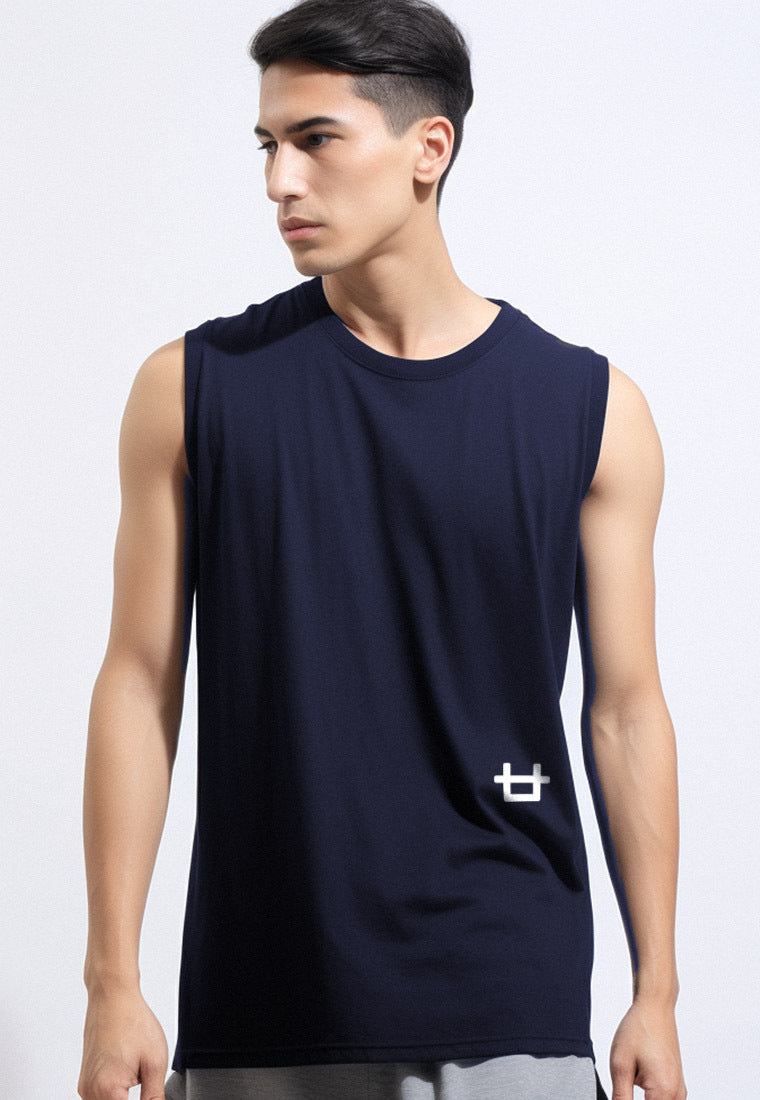 MTT16 Kaos Kutung Pria Casual SVN "Icon Logo Liver" navy