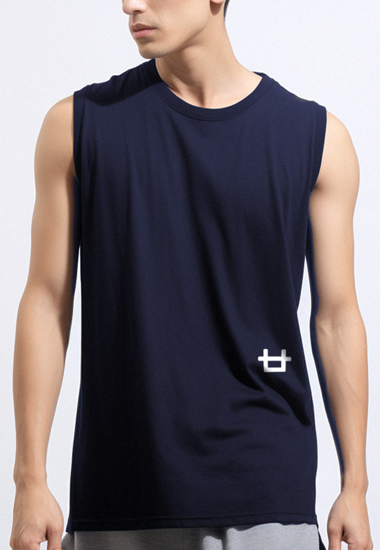 MSA16 Kaos Kutung Pria Casual SVN "Icon Logo Liver" navy