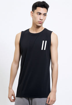 MTT17 Kaos Kutung Pria Casual SVN "slash slash" hitam