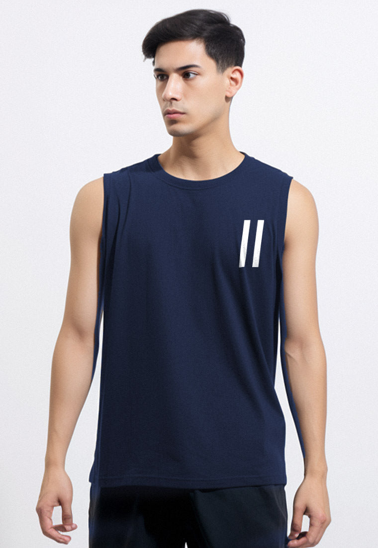 MTT18 Kaos Kutung Pria Casual SVN "slash slash" navy