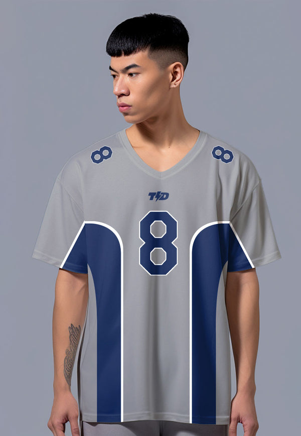MSA58 Td Bolt Jersey Premium Oversize 260gsm Vintage Streetwear bahan Heavy Jersey  "8 grey navy"