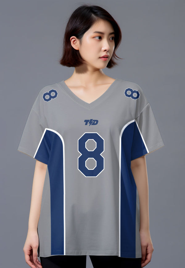 MSA58 Td Bolt Jersey Premium Oversize 260gsm Vintage Streetwear bahan Heavy Jersey  "8 grey navy"