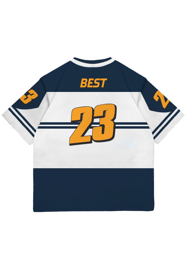 MSA59 Jersey Premium Oversize 260gsm TdBolt  Vintage Streetwear bahan Heavy Jersey  "23 best blue white"