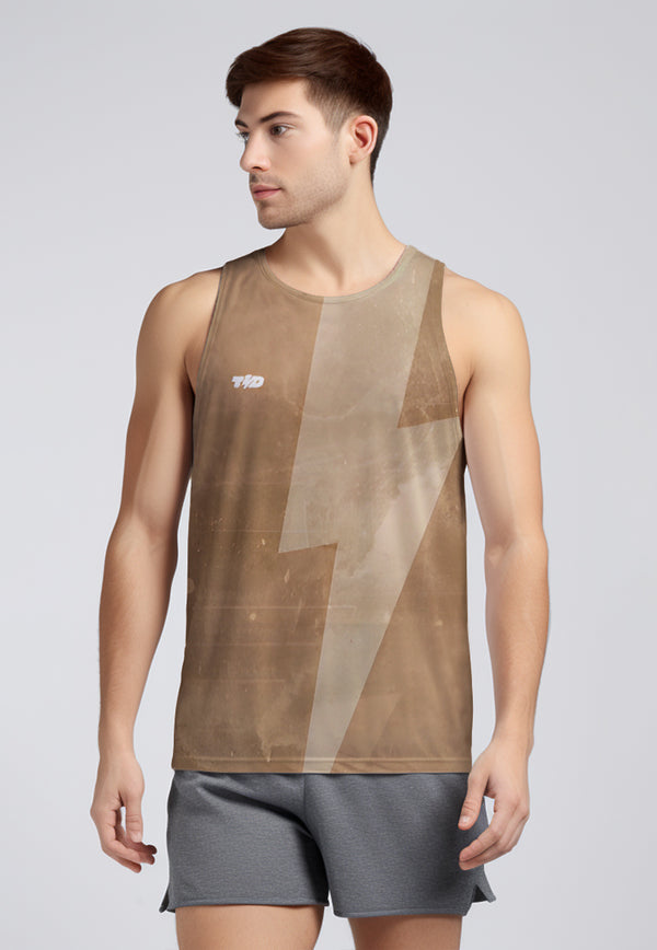 MSA68 singlet running pria tdbolt "speed endurance" coklat oatmeal airdrylite