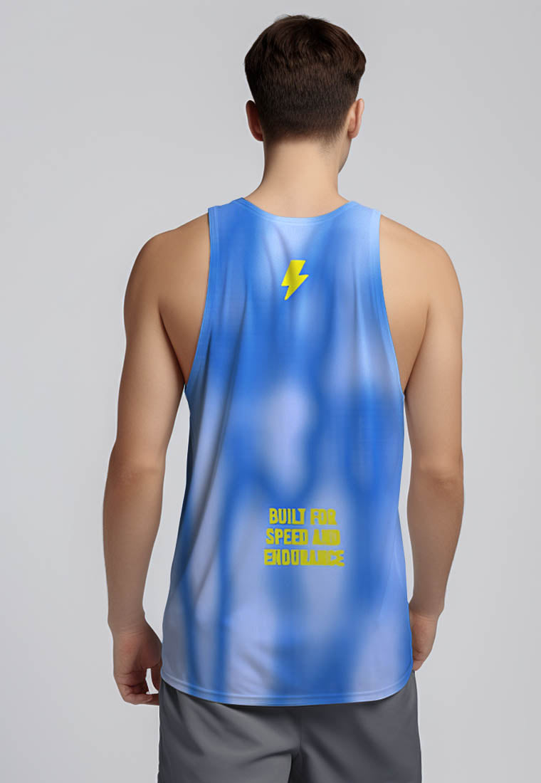 MSA73 Singlet Running Pria Td bolt blue alien pattern airdrylite