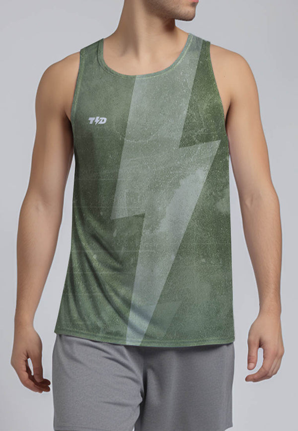MSA75 singlet running pria tdbolt "speed endurance" hijau army aridrylite