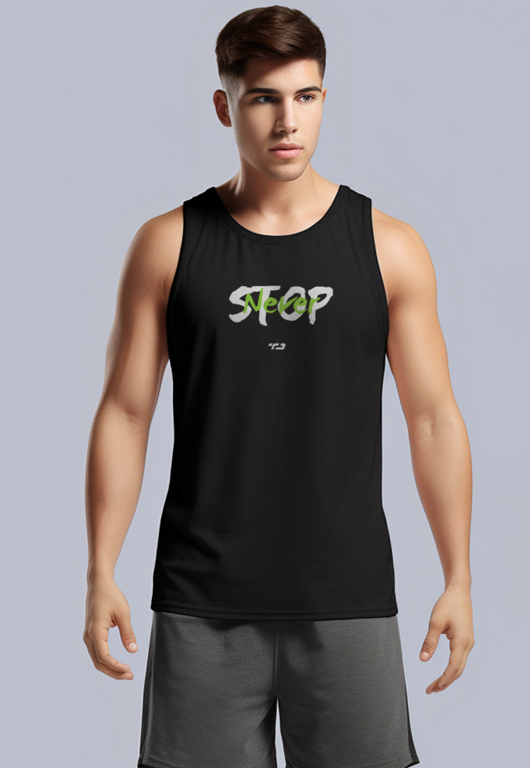 MSA78 kaos lari pria kutung tank top nanoamid stretch 