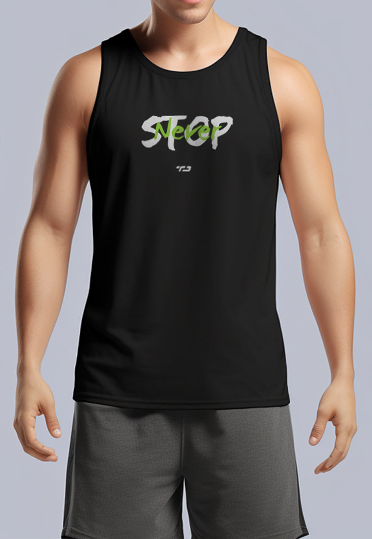 MSA78 kaos lari pria kutung tank top nanoamid stretch 
