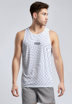 MSA88 Kaos Kutung Gym Running Lari Olahraga "checkerboard" grey - airdrylite
