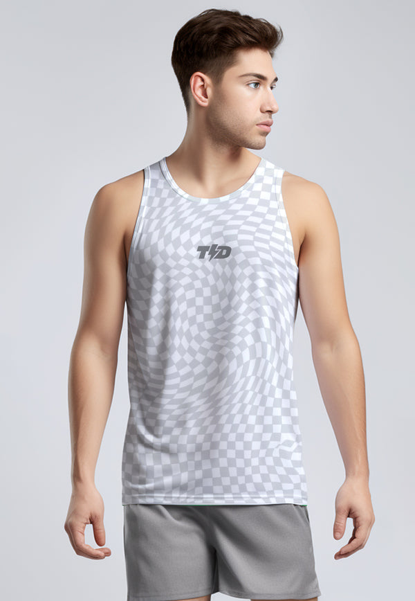 MSA88 Kaos Kutung Gym Running Lari Olahraga "checkerboard" grey - airdrylite