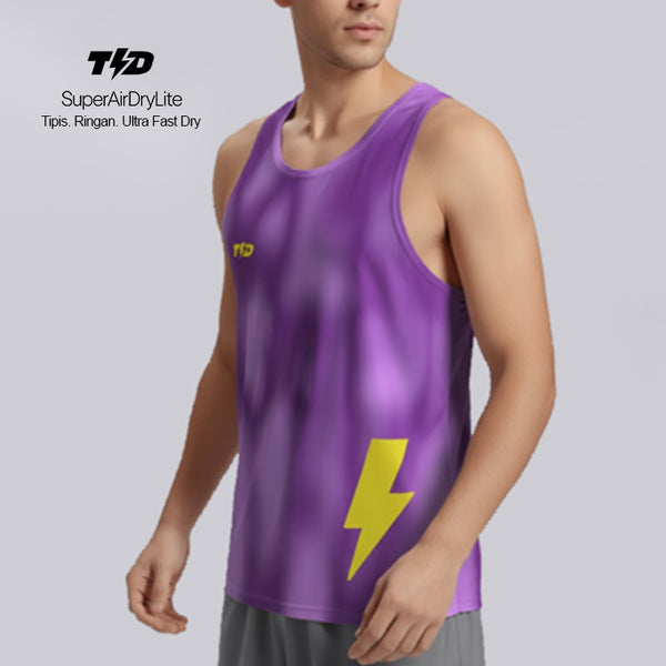 TdActive Kaos Lari Singlet alienwave ungu - superairdrylite MSB13