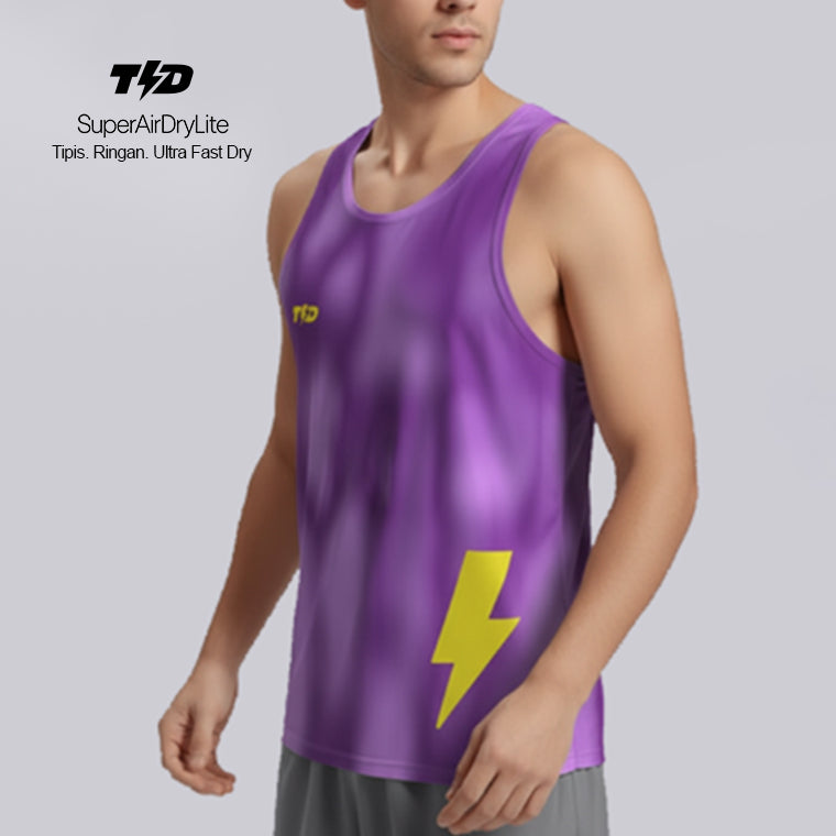 TdActive Kaos Lari Singlet alienwave ungu - superairdrylite MSB13