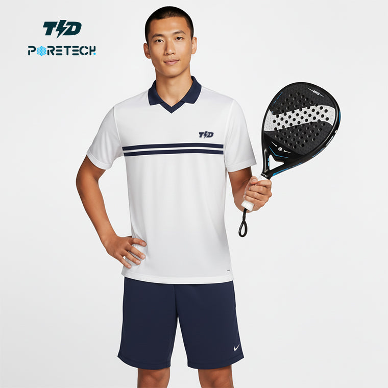 TDACTIVE Kaos Polo Padel Tenis dry fit PORETECH ringan cepat kering 