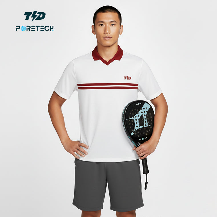TDACTIVE Kaos Polo Padel Tenis dry fit PORETECH ringan cepat kering 
