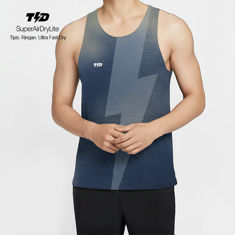 TDACTIVE Singlet Lari Running Pria tdbolt denim look navy MSB32
