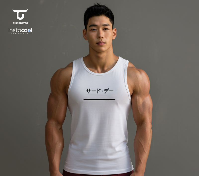 MTH56 Third Day Kutung Pria Casual SVN Katakana Underline Dateng Putih