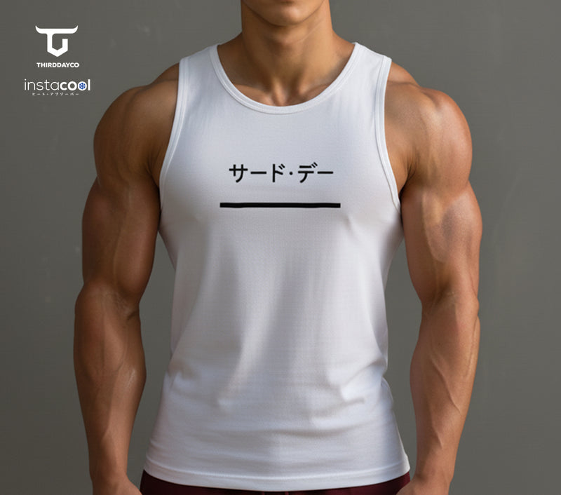 MTH56 Third Day Kutung Pria Casual SVN Katakana Underline Dateng Putih