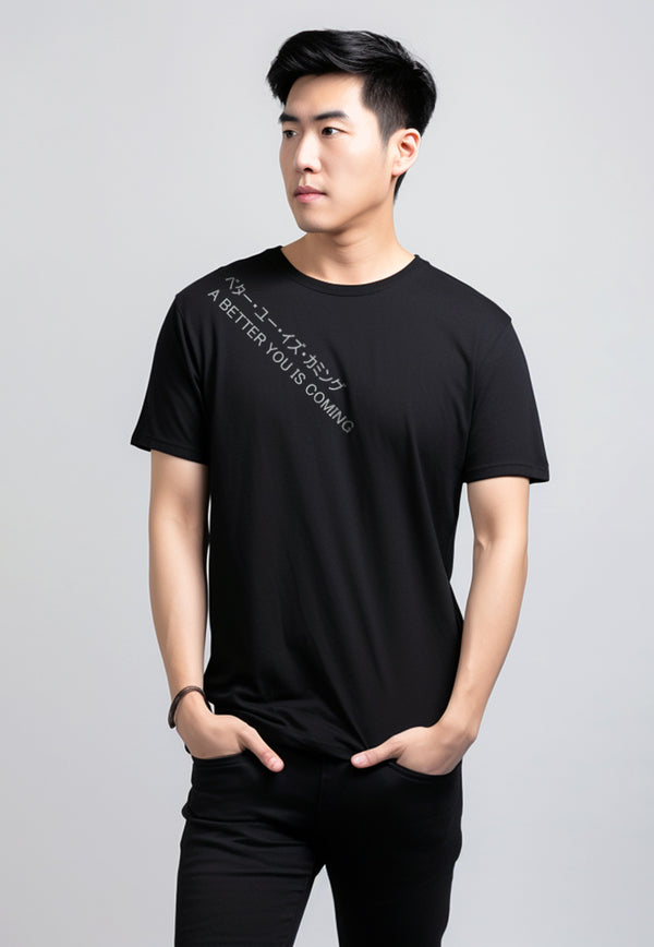 Third Day MTI33 Kaos T-Shirt Pria Instacool Byic Diagonal Hitam