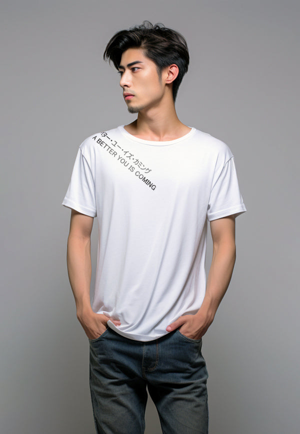 Third Day MTI41 Kaos T-Shirt Pria Instacool Byic Diagonal Putih