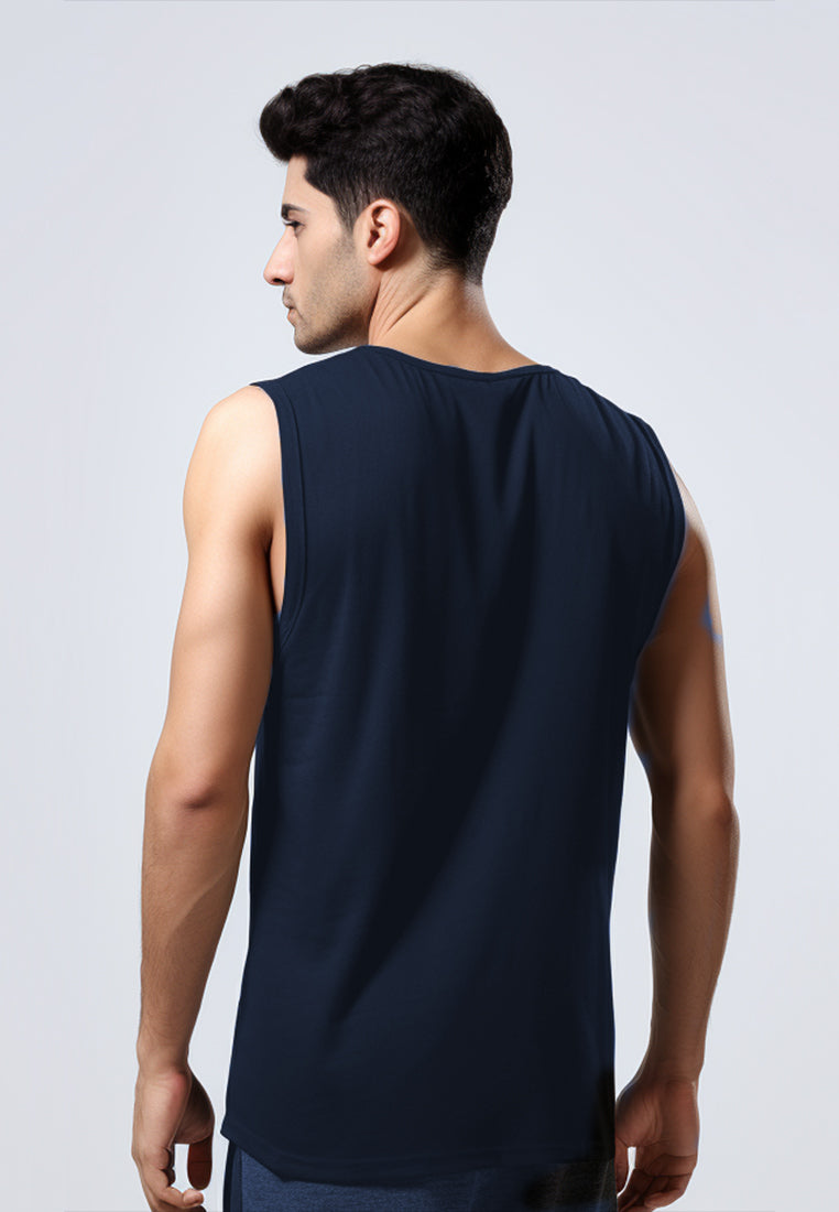 Third Day MTI57 Kutung Pria Casual SVN Thickblock Logo Chest Navy