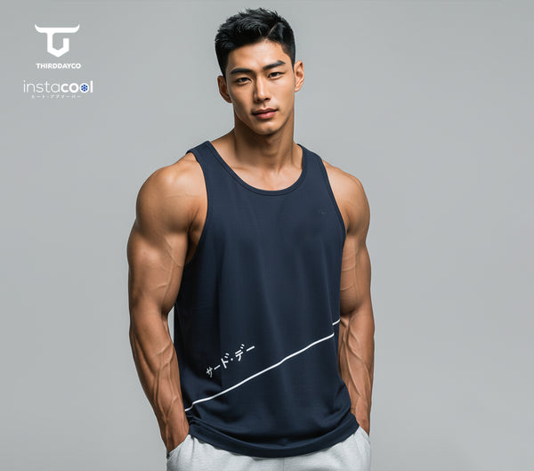 Third Day MTI81 Kutung Pria Casual SVN Diagcut Katakana Navy