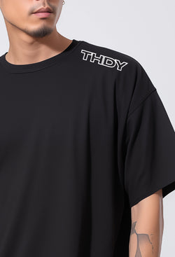 Third Day MTJ64 Kaos Oversize Distro Pria Thdy Shoulder Hitam