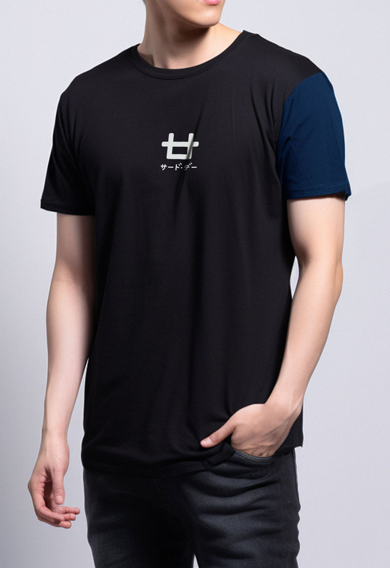 Third Day MTJ79 Kaos TShirt Pria Instacool Logo Black Arm Navy