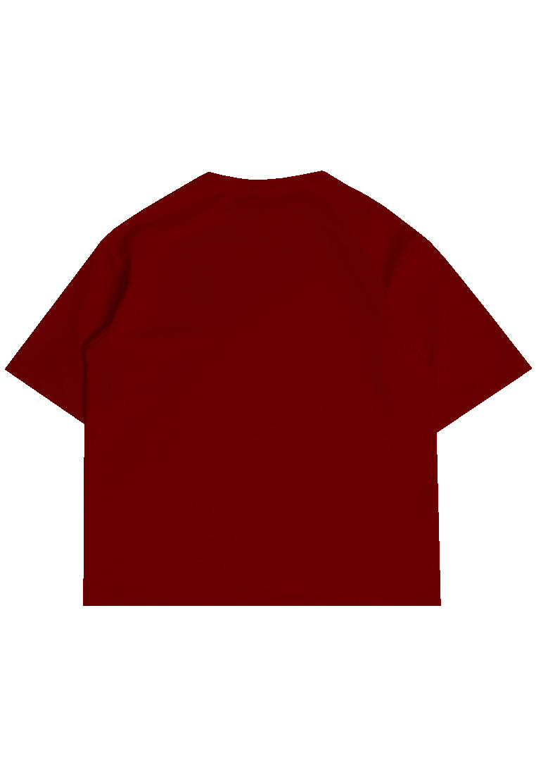 Third Day MTJ85 Kaos Oversize Distro Pria Katakana Underline Waist Maroon