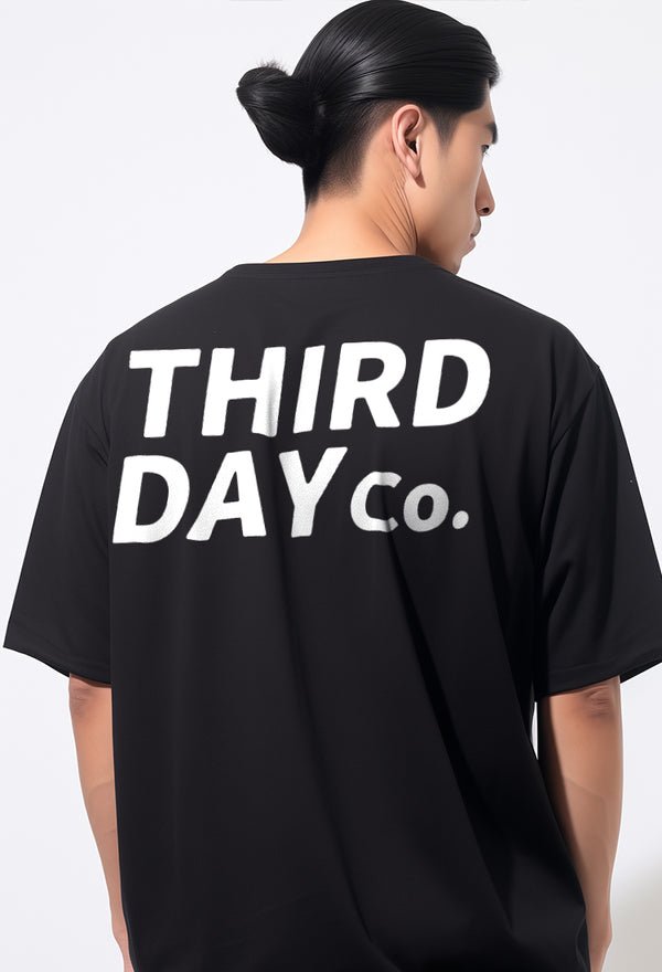Third Day MTK01 Kaos Oversize Distro Pria Thdyco Back Hitam