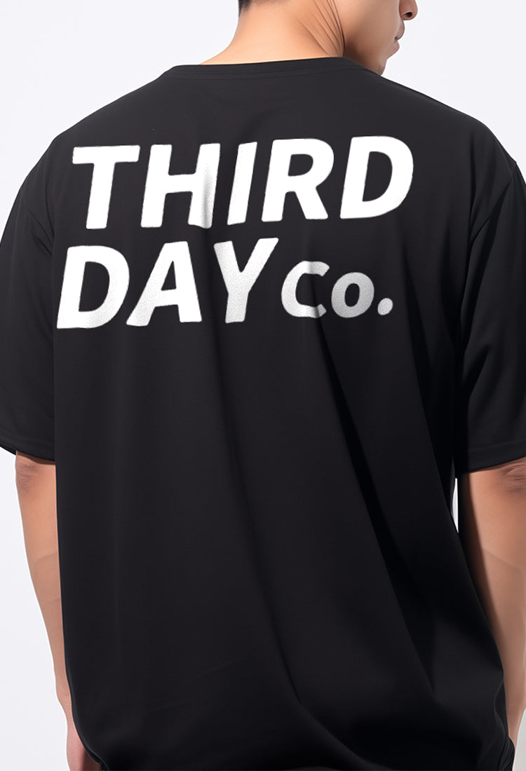 Third Day MTK01 Kaos Oversize Distro Pria Thdyco Back Hitam