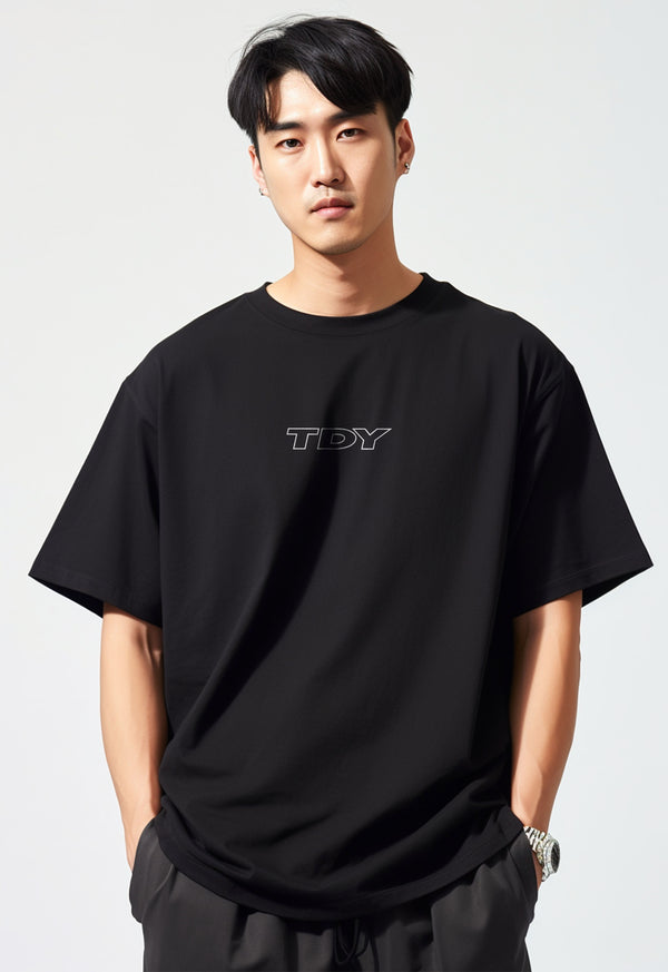 Third Day MTK55 Kaos Oversize Distro Pria Tdy Small Outline Hitam