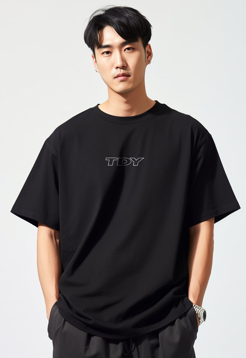 Third Day MTK55 Kaos Oversize Distro Pria Tdy Small Outline Hitam